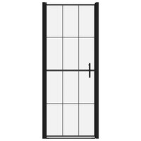 Douchedeur 81x195 cm gehard glas zwart 3
