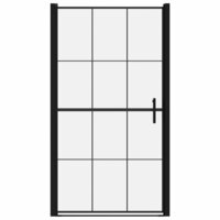 Douchedeur 100x178 cm gehard glas zwart 3