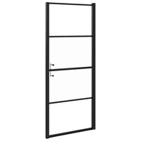 Douchedeur halfmat 91x195 cm gehard glas zwart 5