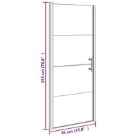 Douchedeur halfmat 91x195 cm gehard glas zwart 7