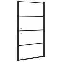 Douchedeur halfmat 100x178 cm gehard glas zwart 5