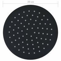 Regendouchekop rond 20 cm roestvrij staal zwart 7