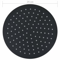 Regendouchekop rond 25 cm roestvrij staal zwart 7