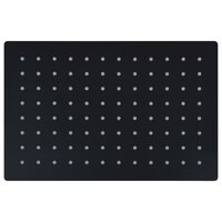 Regendouchekop rechthoekig 30x20 cm roestvrij staal zwart 2