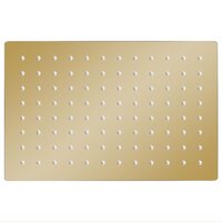 Regendouchekop rechthoekig 30x20 cm roestvrij staal goudkleurig 2