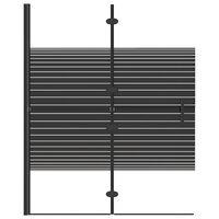 Douchewand inklapbaar 100x140 cm ESG zwart 3