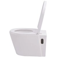 Hangend toilet met verborgen stortbak keramiek wit 4