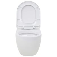 Hangend toilet met verborgen stortbak keramiek wit 4