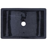 Gootsteen 45x30x12 cm marmer hoogglans zwart 10