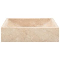 Gootsteen 45x30x12 cm marmer hoogglans cr&egrave;mekleurig 3