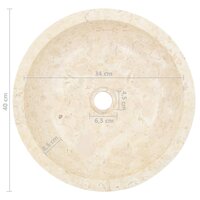 Gootsteen 40x12 cm marmer cr&egrave;me 9