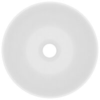 Wastafel rond keramiek matwit 4