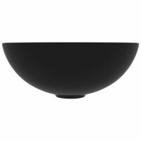 Wastafel rond keramiek matzwart 3