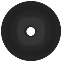 Wastafel rond keramiek matzwart 4