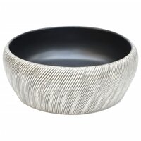 Opzetwasbak rond &Phi;41x14 cm keramiek zwart en grijs 3