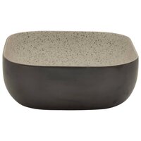 Opzetwasbak rechthoekig 48x37,5x13,5 cm keramiek grijs en zwart 5