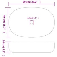 Opzetwasbak ovaal 59x40x14 cm keramiek meerkleurig 8