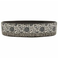 Opzetwasbak ovaal 56,5x36,5x13,5 cm keramiek zwart en blauw 3