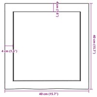 Wastafelblad 40x40x(2-6) cm onbehandeld massief hout 9