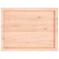 Wastafelblad 80x60x(2-4) cm onbehandeld massief hout 4