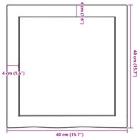 Wastafelblad 40x40x(2-6) cm behandeld massief hout lichtbruin 9