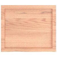Wastafelblad 60x50x(2-4) cm behandeld massief hout lichtbruin 4