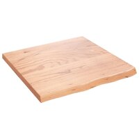 Wastafelblad 60x60x(2-4) cm behandeld massief hout lichtbruin 2