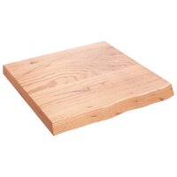 Wastafelblad 60x60x(2-6) cm behandeld massief hout lichtbruin 2