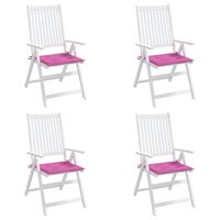 Tuinstoelkussens 4 st 40x40x3 cm stof roze 3