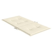 Tuinstoelkussen lage rug 2 st 100x50x3 cm oxford stof cr&egrave;me 5