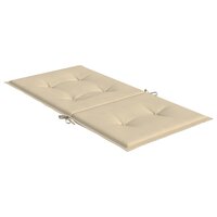 Tuinstoelkussens lage rug 2 st 100x50x3 cm oxford stof beige 5