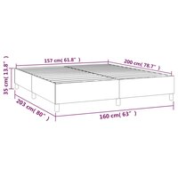 Boxspringframe fluweel donkergroen 160x200 cm 9
