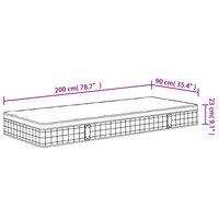 Binnenveringmatras middelhard 90x200 cm 9