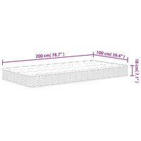 Binnenveringmatras middelhard 100x200 cm 9