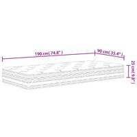 Pocketveringmatras middelhard 90x200 cm superkingsize 9