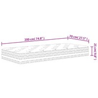 Pocketveringmatras middelhard 70x200 cm 9