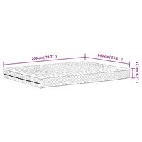 Schuimmatras hardheid H2 H3 140x200 cm wit 8