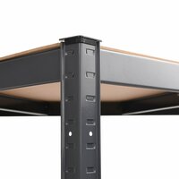 Opbergrek 4-laags staal en bewerkt hout antracietkleurig 8