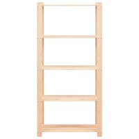 Opbergrekken 5-laags 2 st 80x38x170 cm grenenhout 250 kg 4