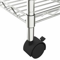 Opbergrek met wielen 3-laags 150 kg 60x35x81 cm chroomkleurig 6