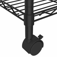 Opbergrek 4-laags met wielen 200 kg 90x35x142 cm zwart 6