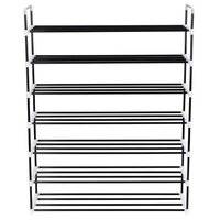 Schoenenrek met 7 schappen metaal en kunststof zwart 2