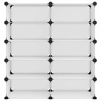 Schoenenrek 84x32x88,5 cm polypropeen transparant 3