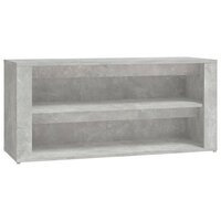 Schoenenrek 100x35x45 cm bewerkt hout betongrijs 2