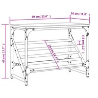 Schoenenrek 60x30x45 cm bewerkt hout zwart 9