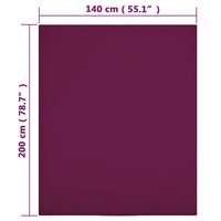 Hoeslaken jersey 140x200 cm katoen bordeauxrood 4