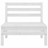 Tuinmiddenbank massief grenenhout wit 2