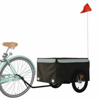 Fietstrailer 45 kg ijzer zwart en grijs 3