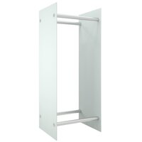 Haardhoutrek 40x35x100 cm gehard glas wit 2