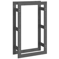 Haardhoutrek 60 x 25 x 100 cm massief grenenhout grijs 2